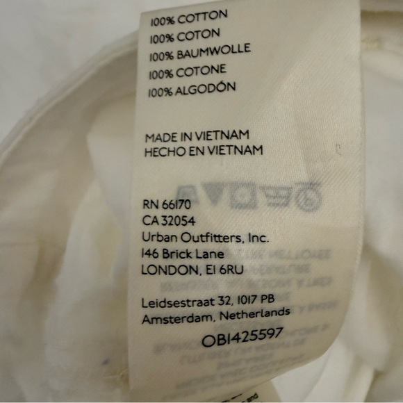 Free People The Thing Is Low Rise Utility Cargo Flare Pants Optic White Size 2 - Picture 14 of 14